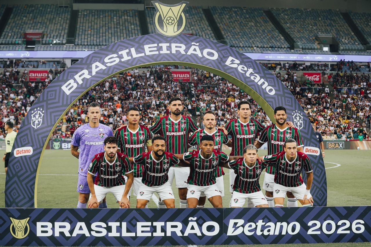 Jogadores do Fluminense comemoram no Maracanã