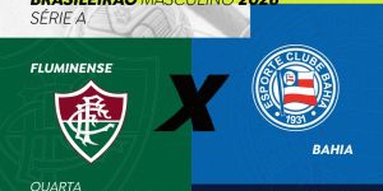 Jogadores de Fluminense e Bahia durante jogo no Maracanã