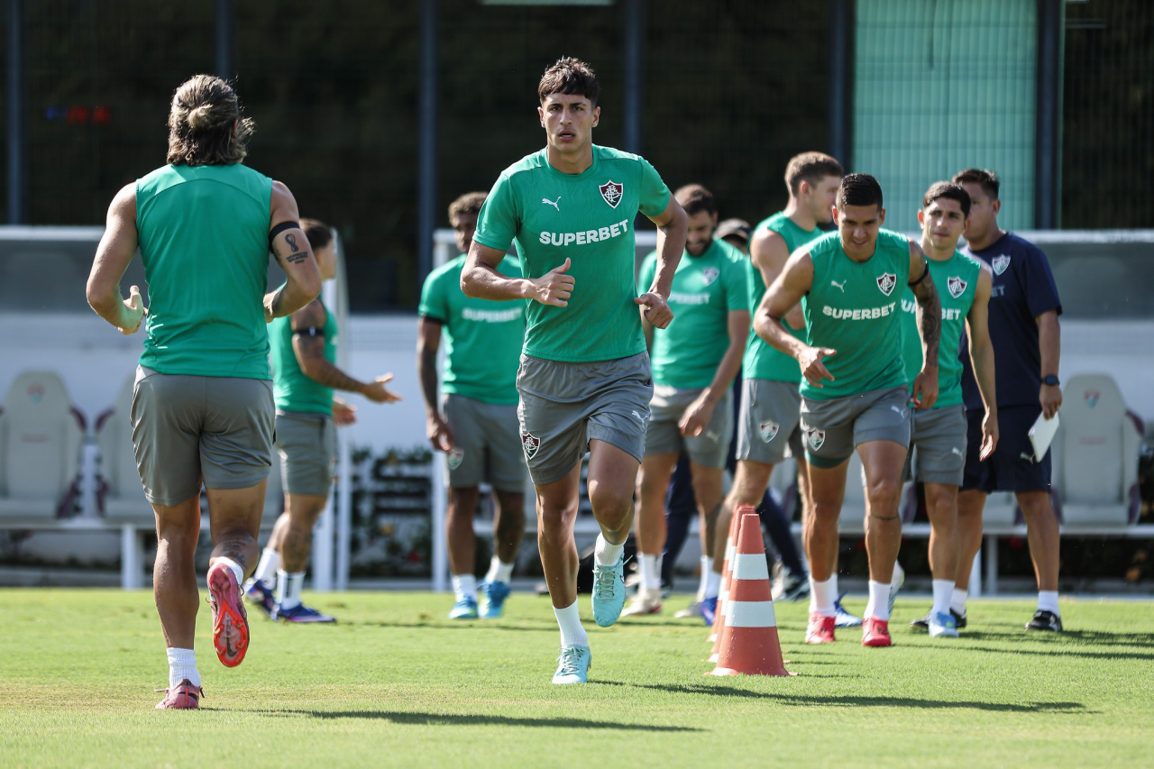 Bernal em treino do Fluminense