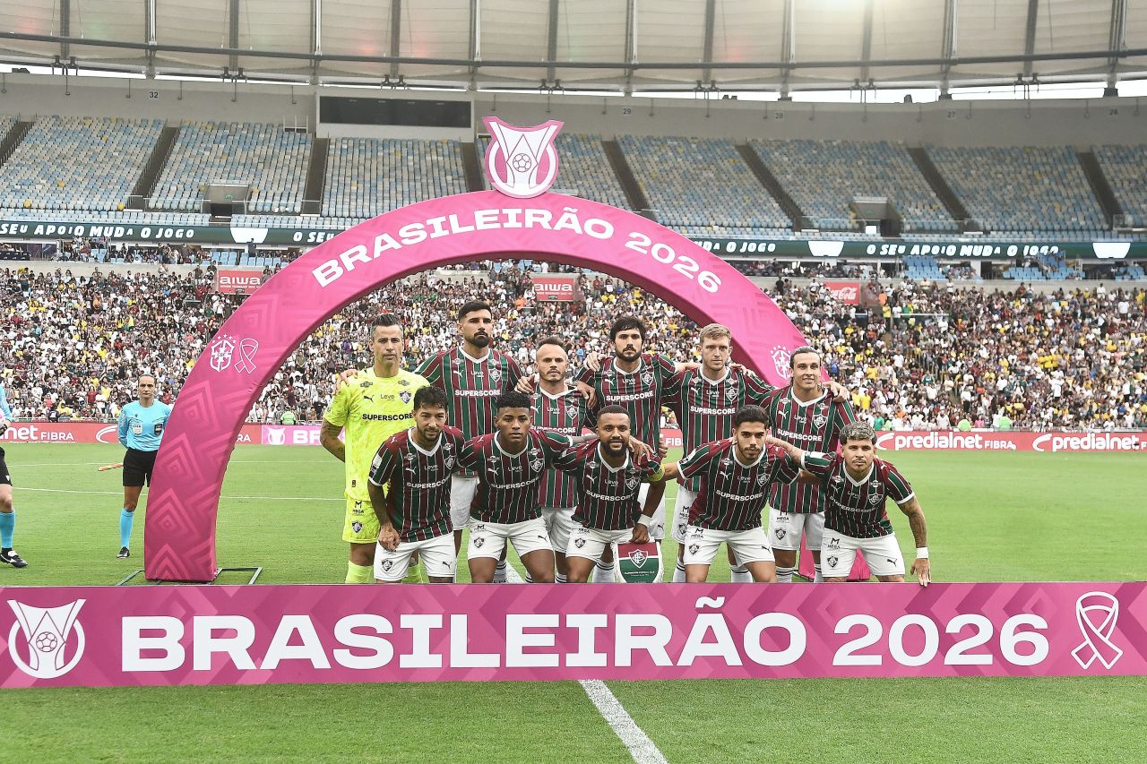 Jogadores do Fluminense após jogo contra o Santos no Maracanã