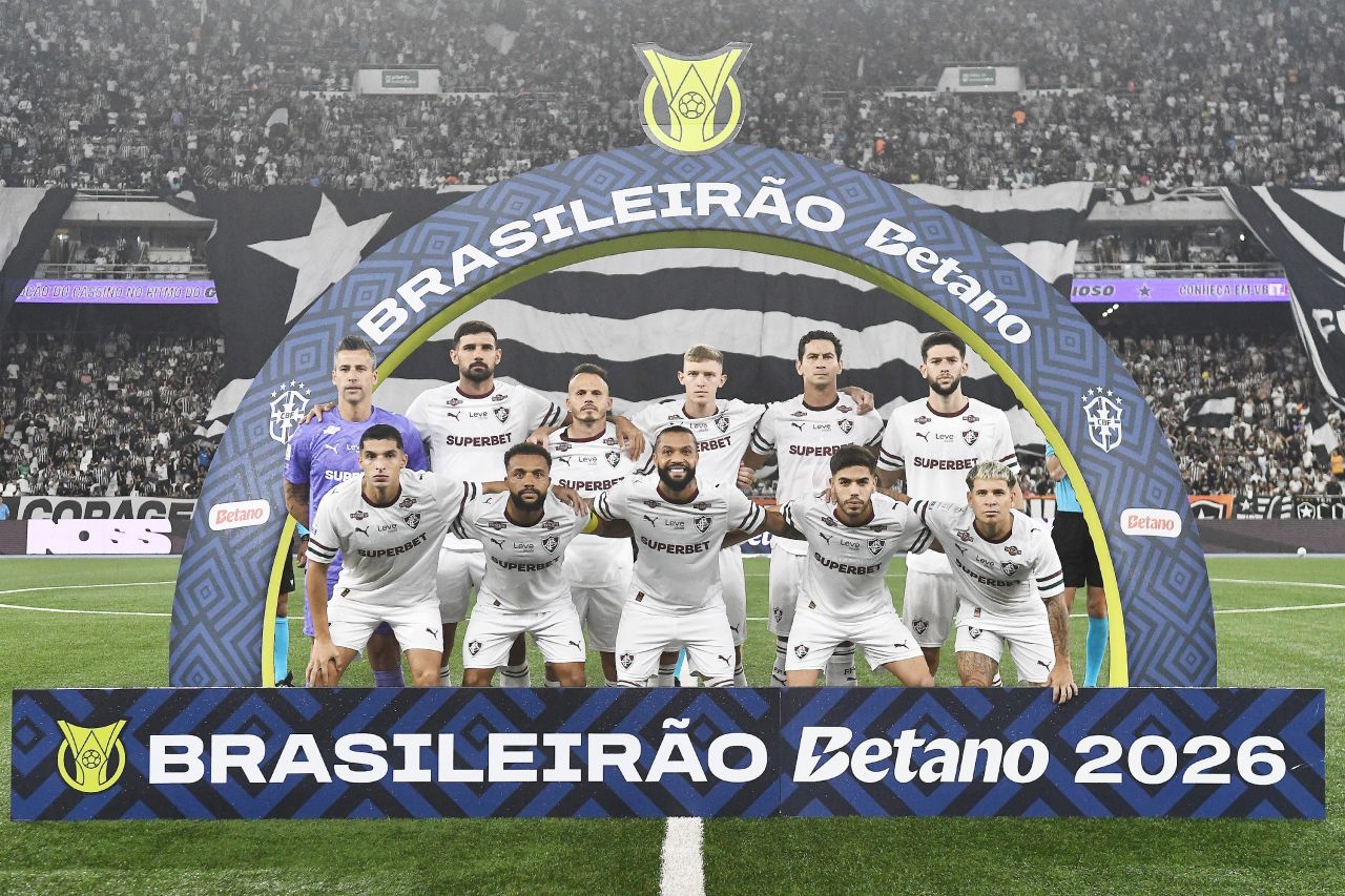 Fluminense posado antes do jogo contra o Botafogo