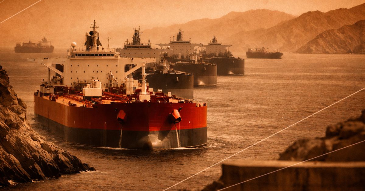Navio petroleiro no Estreito de Ormuz