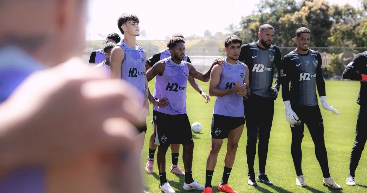 Fred em treinamento pelo Atlético