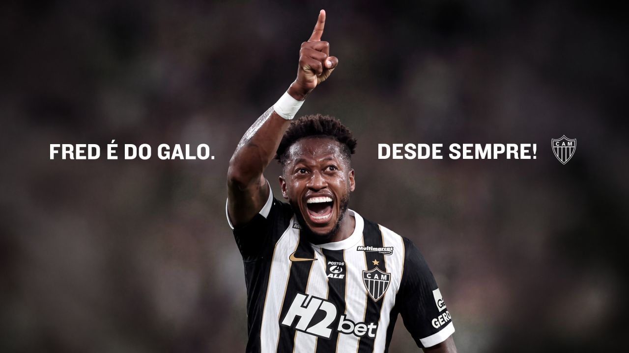 Fred com a camisa do Atlético-MG