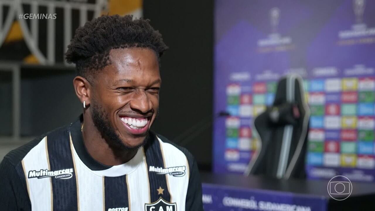 Fred na infância com a camisa do Atlético