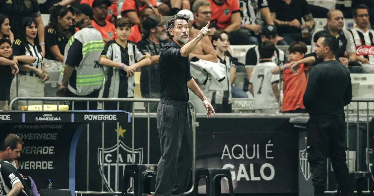 Atlético comemorando gol contra o Montevideo City Torque