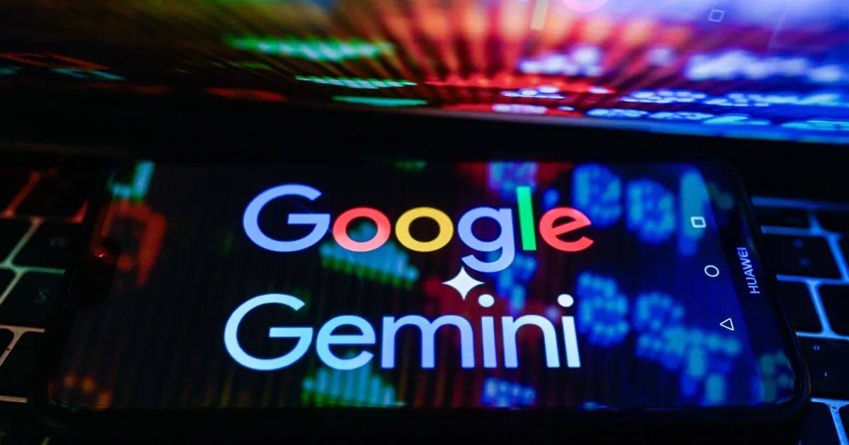 Ilustração de IA e cadeado digital sobre o logo do Google