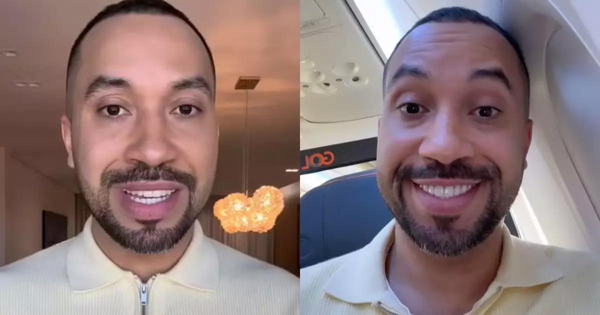 Gil do Vigor no avião a caminho da final do BBB 26