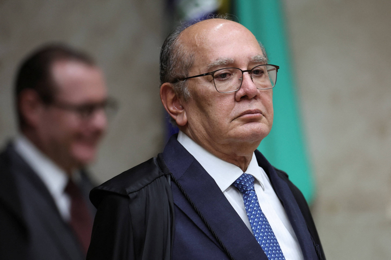 Gilmar Mendes durante sessão no STF