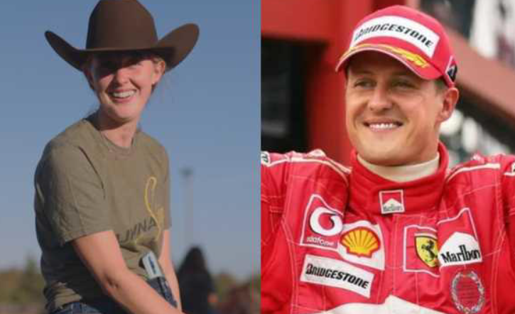 Gina Schumacher em competição de hipismo