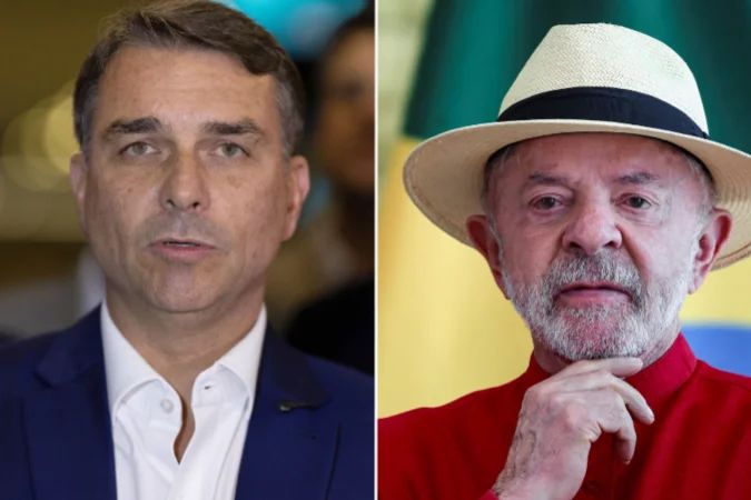 Palco do debate entre Lula e Flávio Bolsonaro na TV Globo