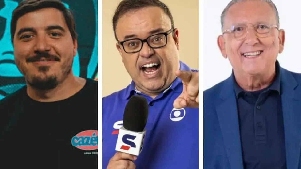 Público assistindo jogo em televisão e celulares