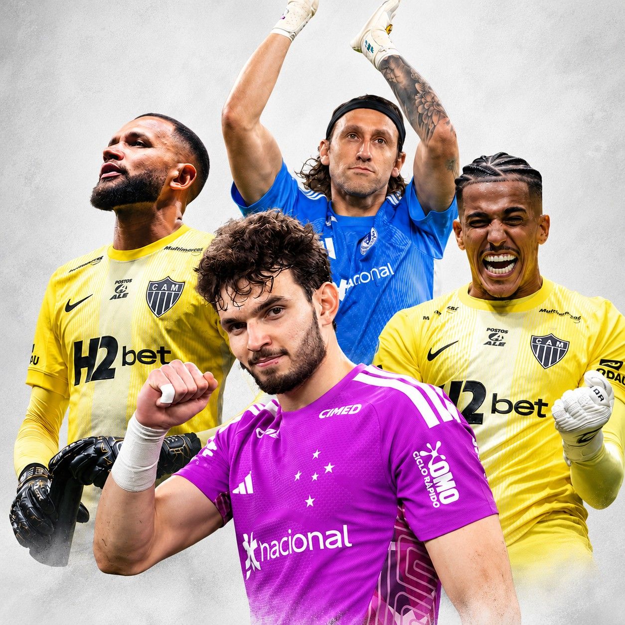 Everson, Gabriel Delfim, Cássio e Otávio