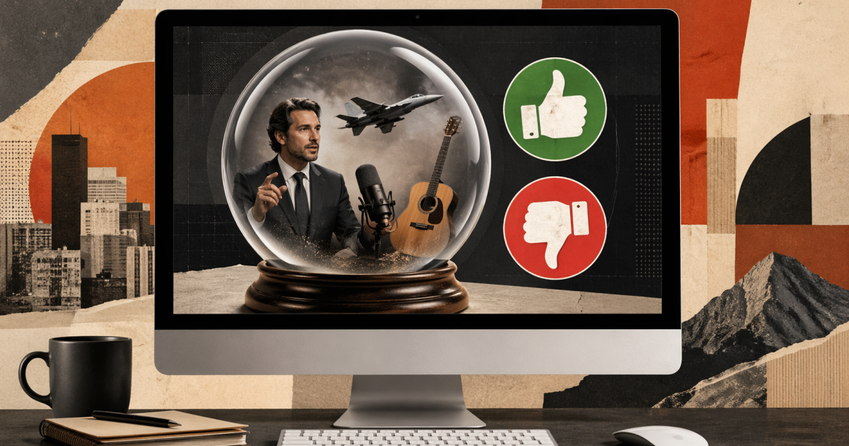 Tela de computador com interface de plataforma de previsões online