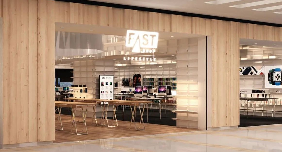 fachada de loja Fast Shop