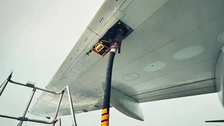 Avião decolando em aeroporto