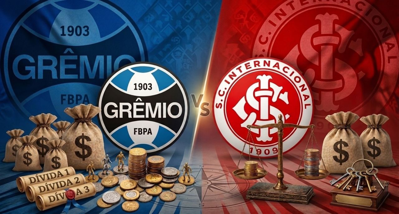 Torcida no clássico Gre-Nal em estádio