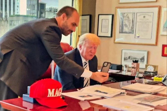 Eduardo Bolsonaro em evento nos Estados Unidos