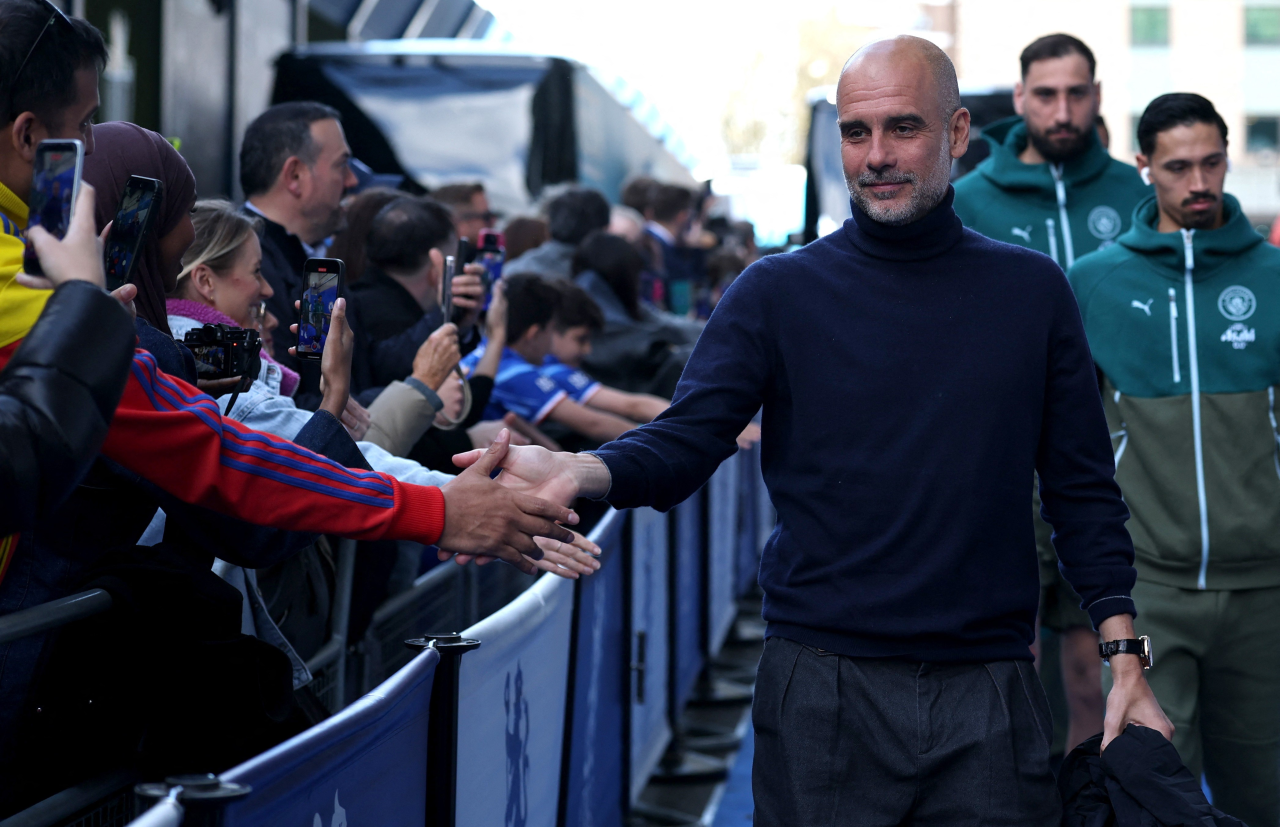 Pep Guardiola em coletiva