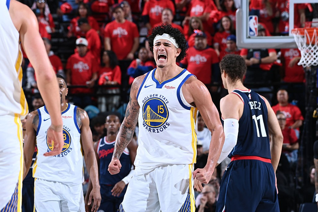 Gui Santos durante jogo Warriors x Clippers