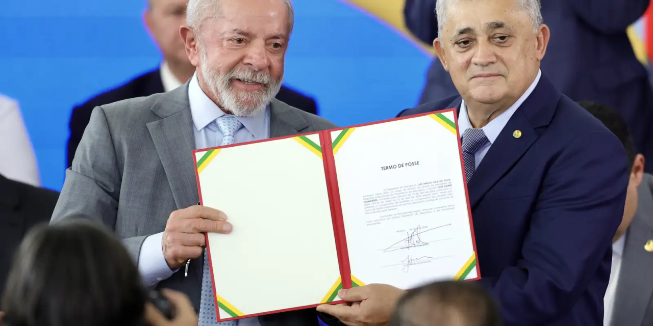 José Guimarães durante cerimônia de posse no Palácio do Planalto