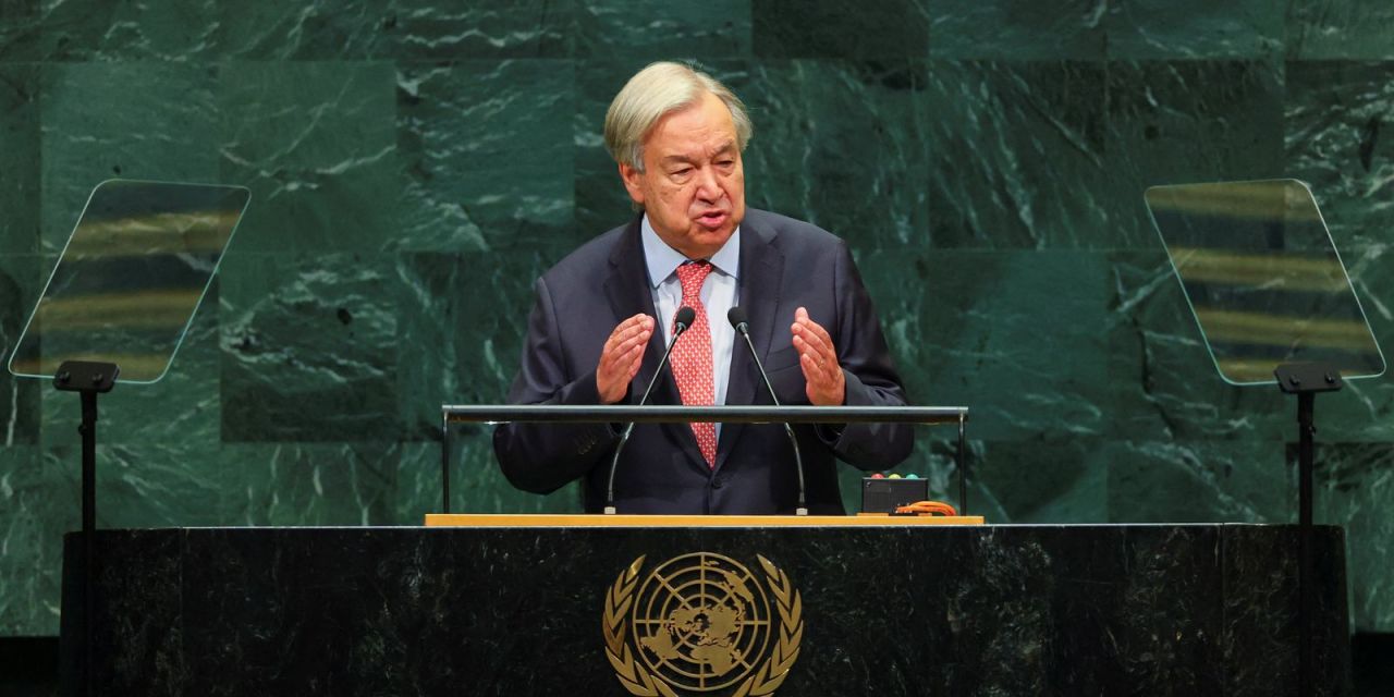 António Guterres discursando na 81ª Assembleia-Geral da ONU