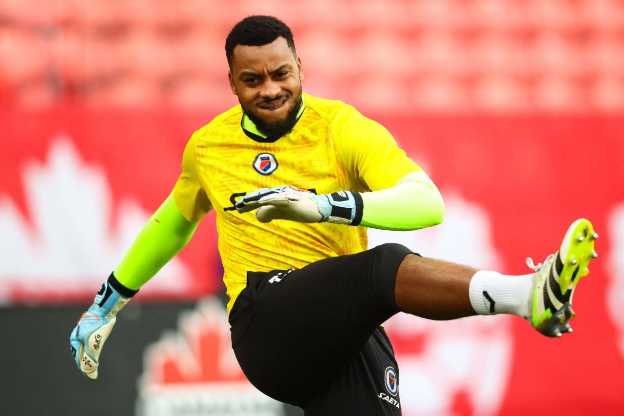 Seleção do Haiti em comemoração após classificação
