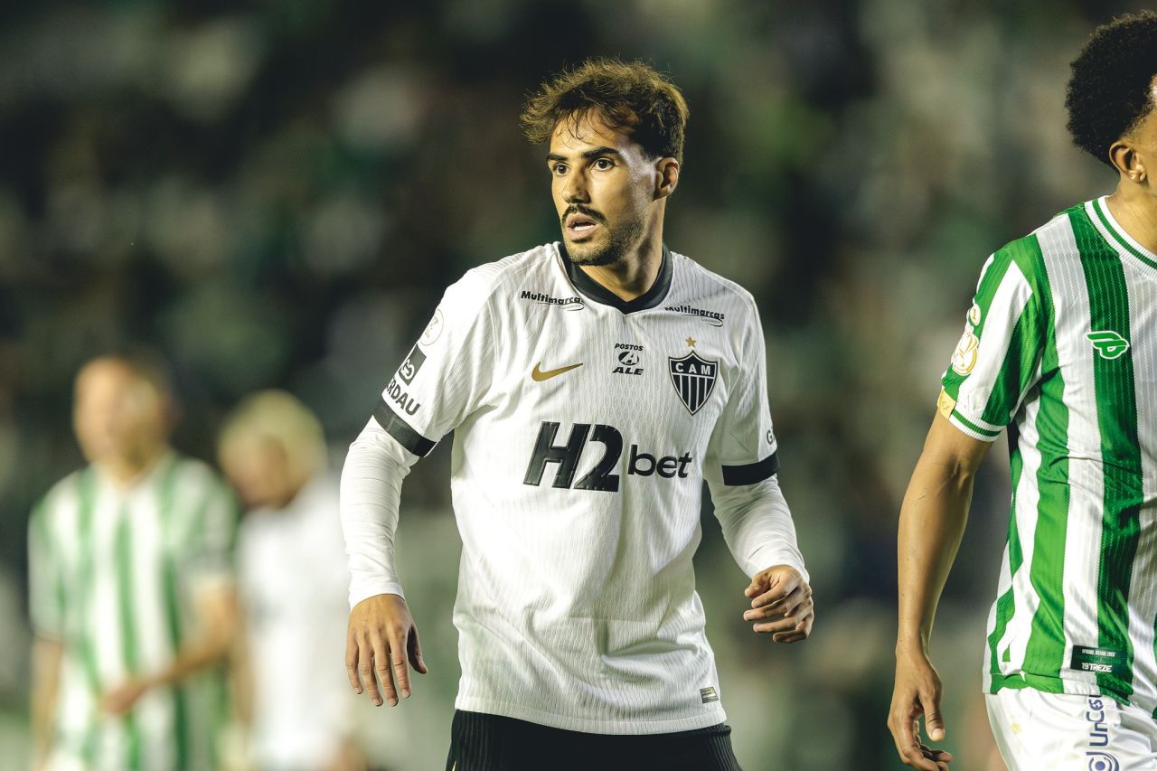 Igor Gomes comemorando gol pelo Atlético-MG