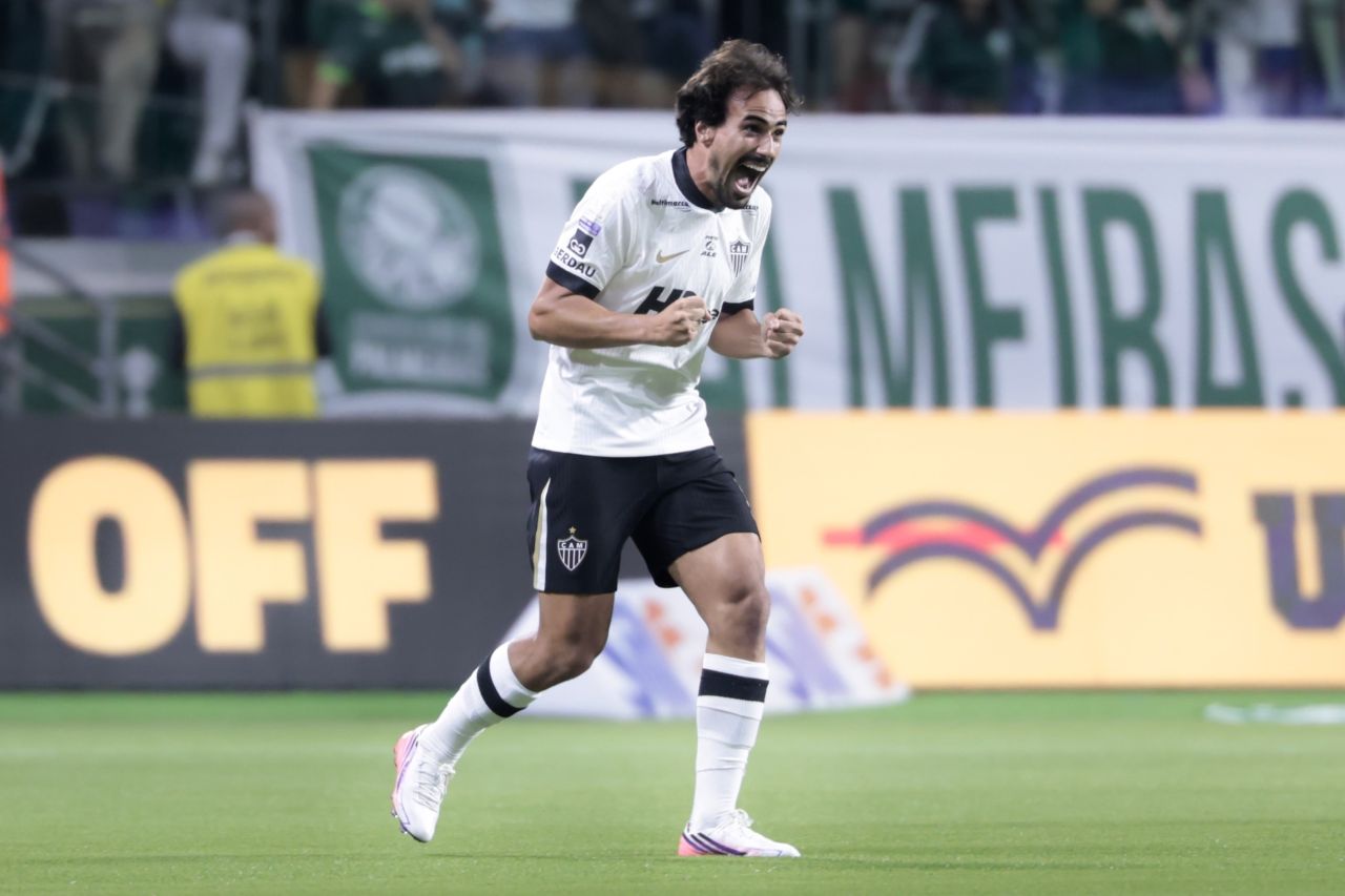 Igor Gomes comemorando gol pelo Atlético-MG