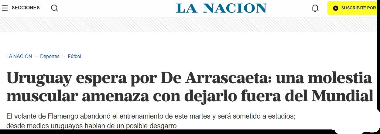 Arrascaeta em campo com a camisa do Uruguai