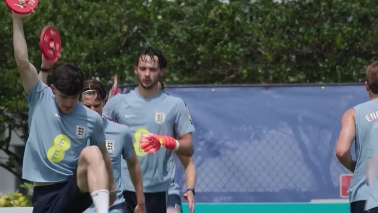 Seleção da Inglaterra em treino nos Estados Unidos