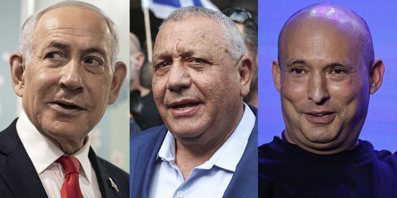 Eleitores e urnas durante votação em Israel