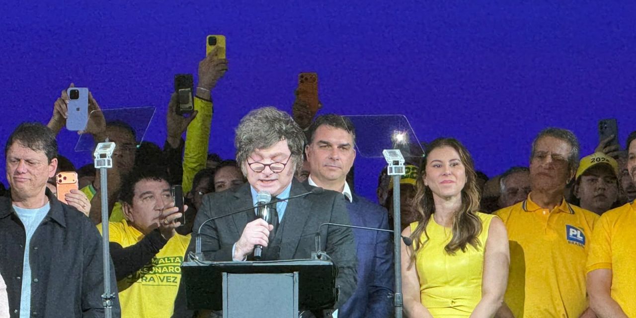 Javier Milei em discurso