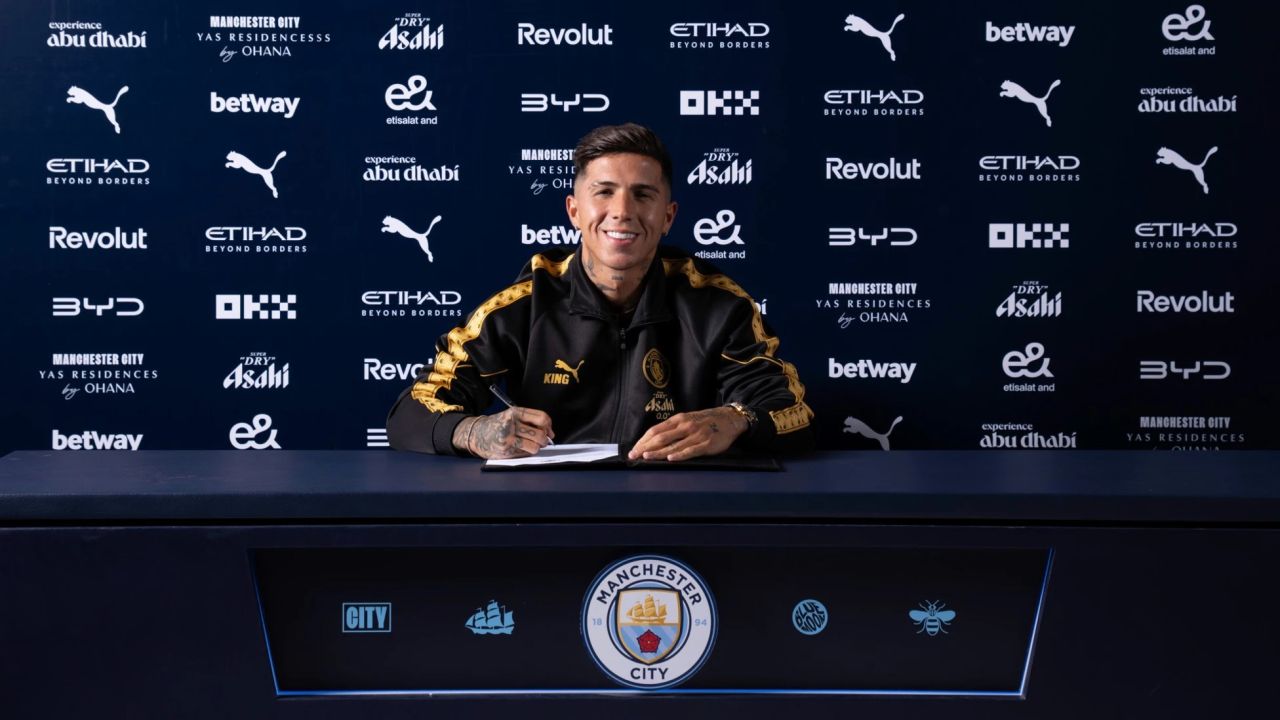 Enzo Fernández apresentado pelo Manchester City