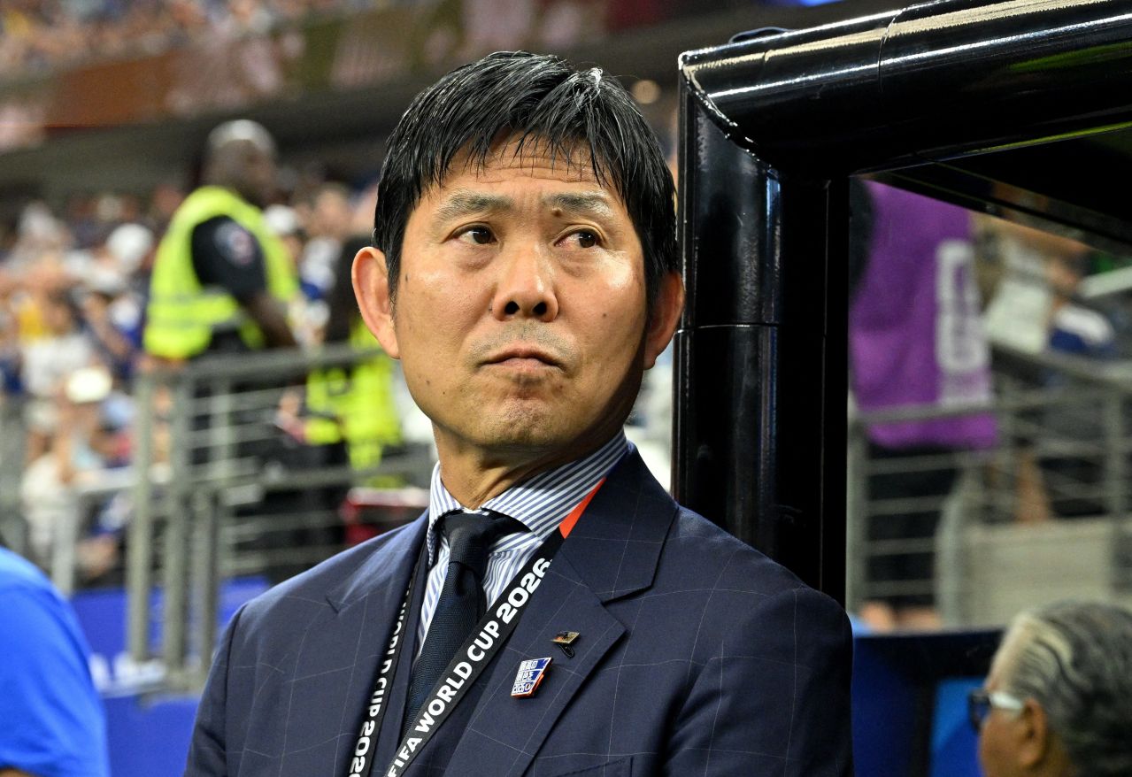 Hajime Moriyasu em coletiva antes do jogo contra o Brasil