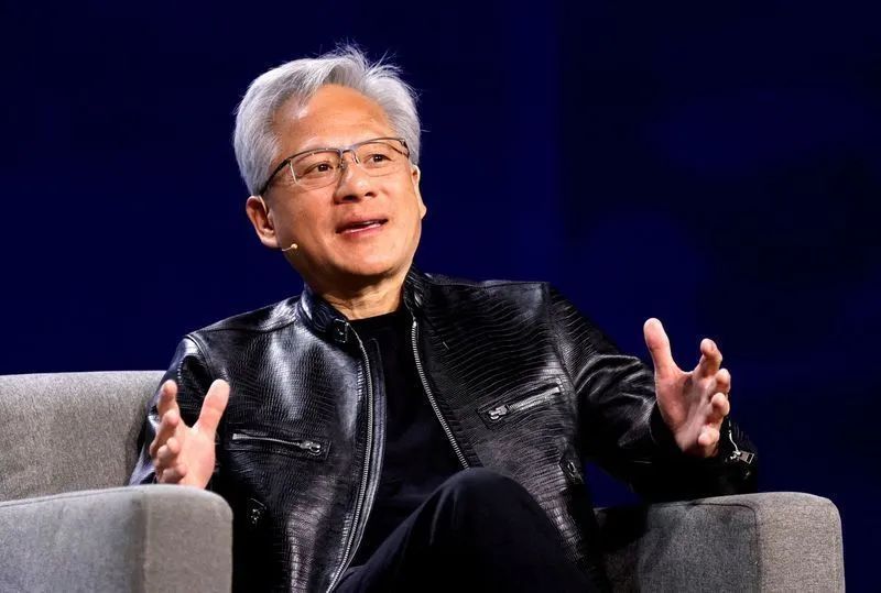 Jaqueta de couro preta associada ao CEO da Nvidia