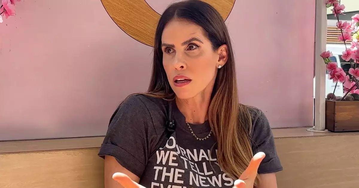 Joanna de Assis durante entrevista pós-saída da Globo