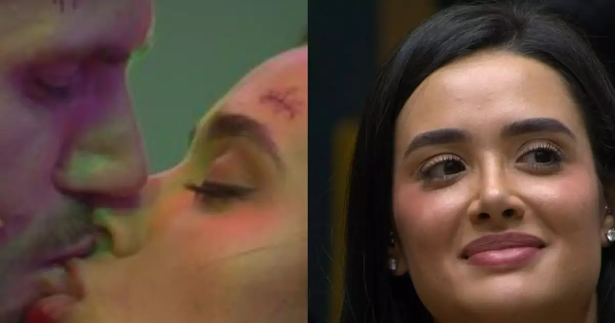 Jordana conversando na sala do BBB 26