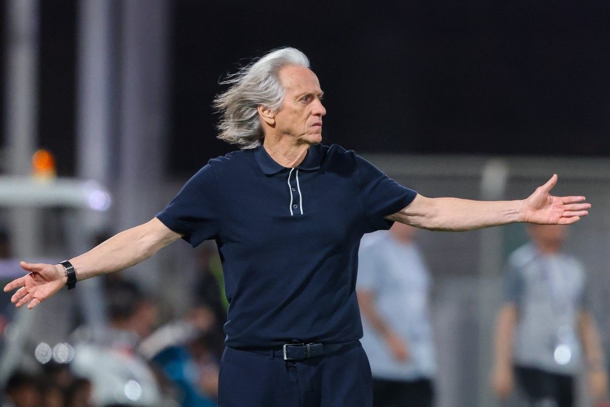 Jorge Jesus durante partida pelo Al-Nassr