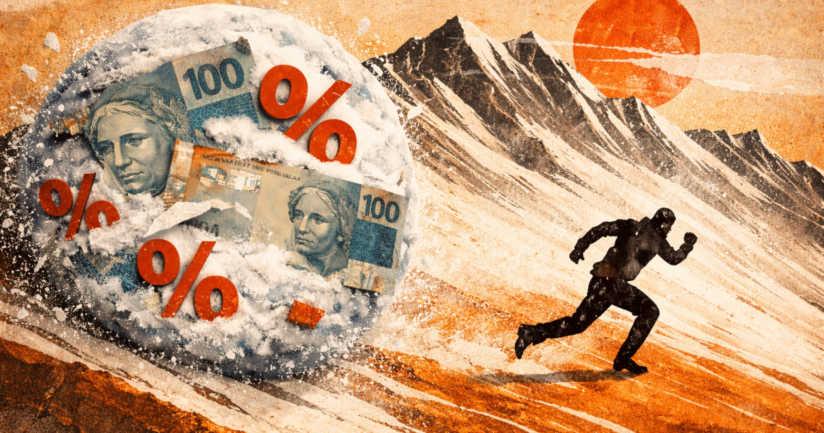 Consumidor com faturas e cartão de crédito