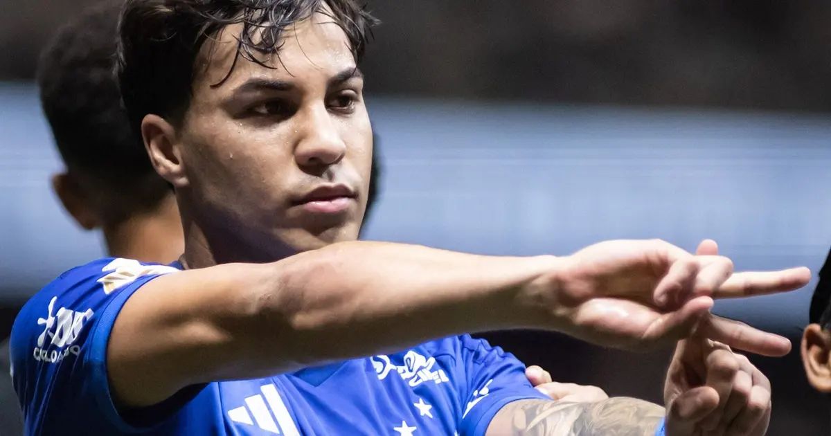 Kaio Jorge comemora gol contra o Atlético-MG