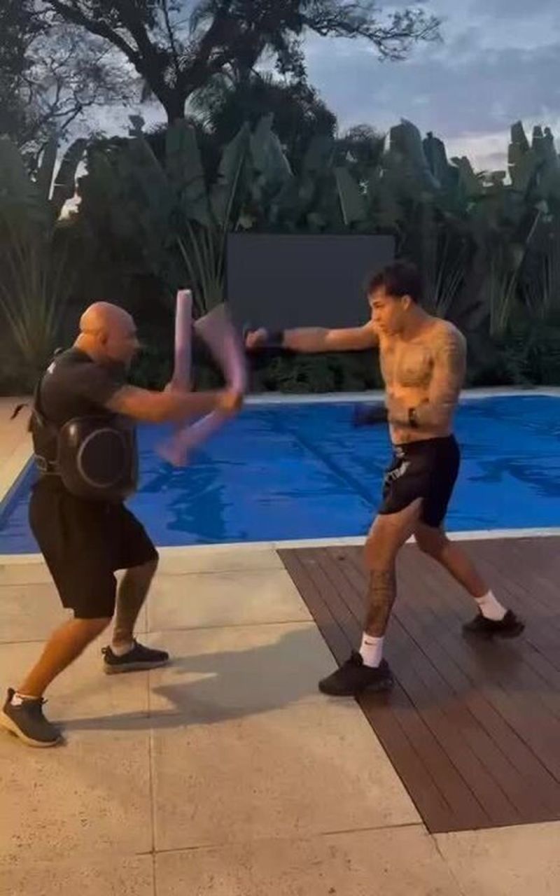 Kaio Jorge treinando boxe em vídeo publicado nas redes