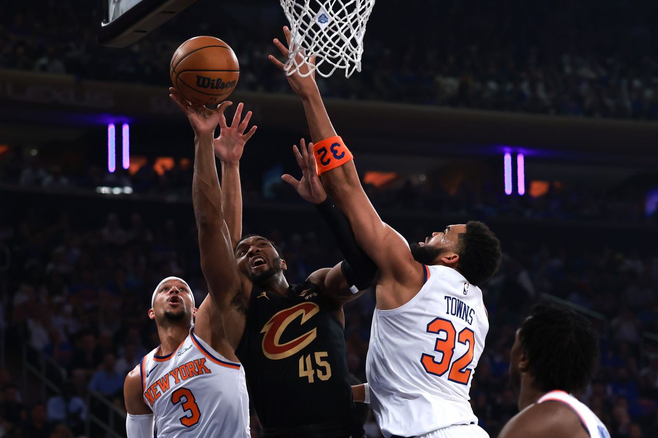Jalen Brunson comemorando no Madison Square Garden