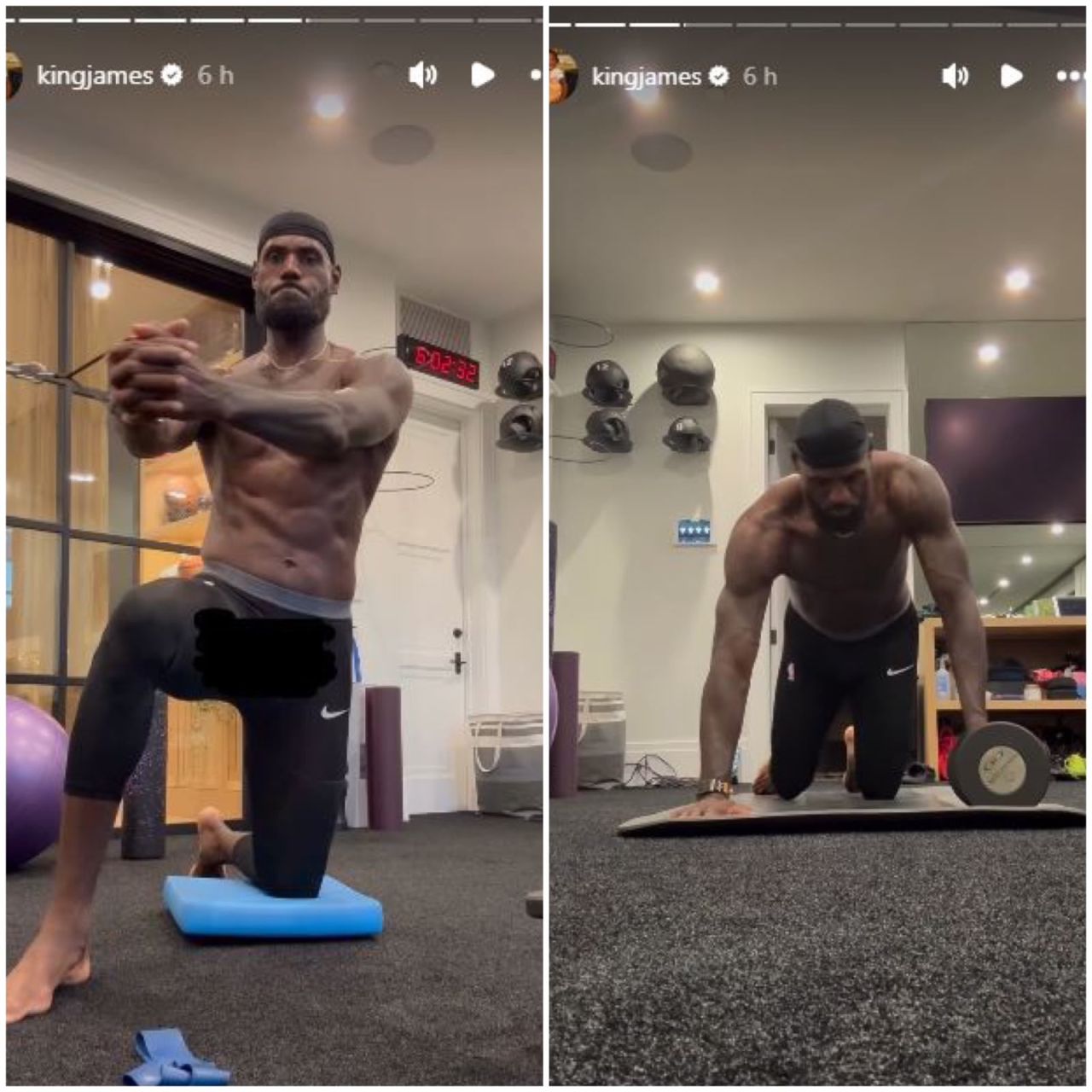 LeBron James treinando em estúdio particular