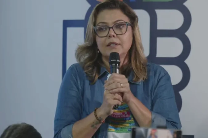 Leila do Vôlei em apresentação do PDT em Brasília
