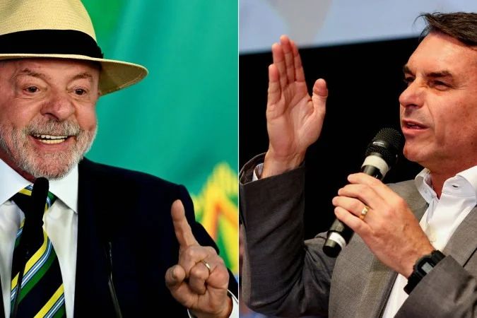 Luiz Inácio Lula da Silva e Flávio Bolsonaro