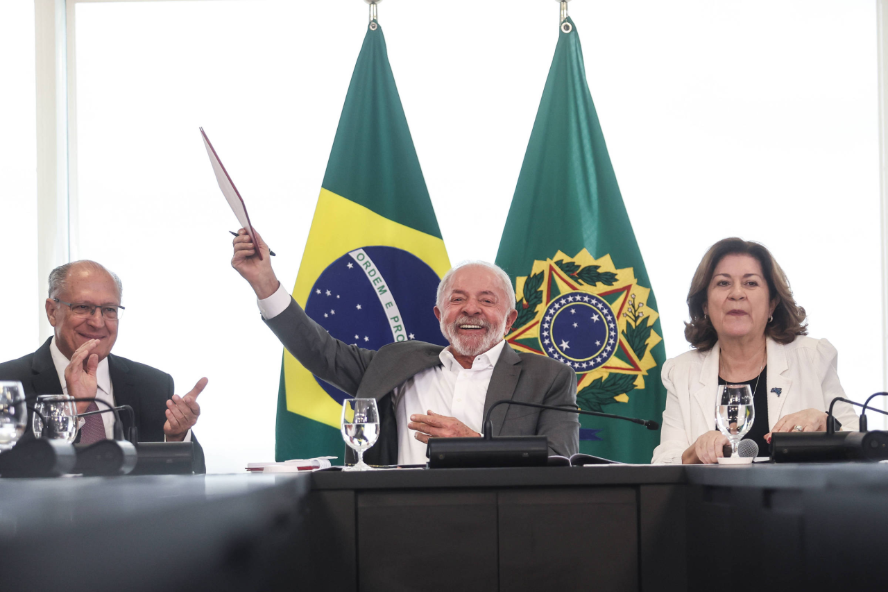 Lula durante anúncio no Palácio do Planalto