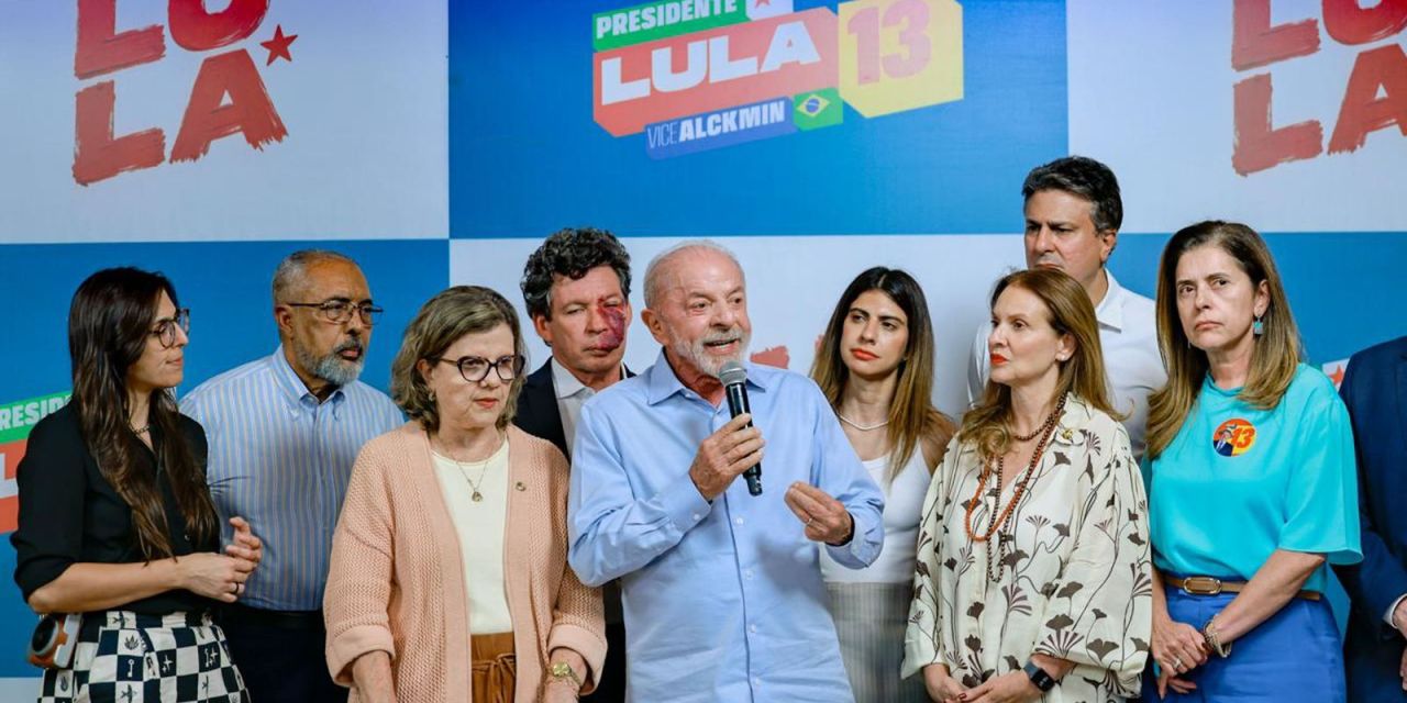 Lula durante pronunciamento em Brasília