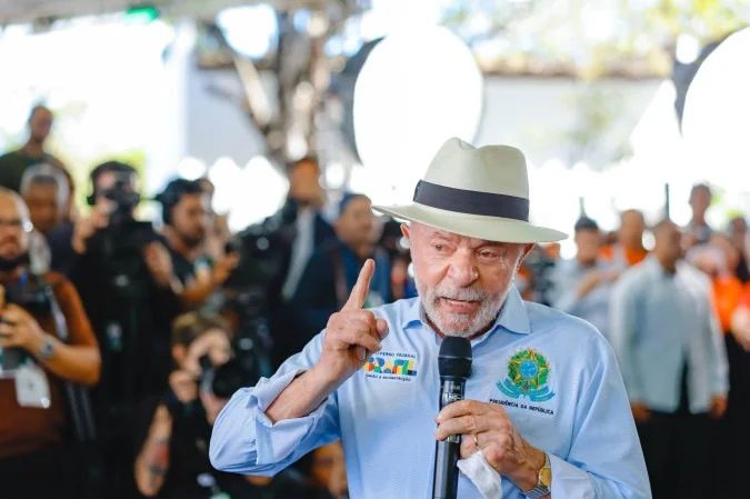 Presidente Lula fala durante anúncio de investimentos da Petrobras