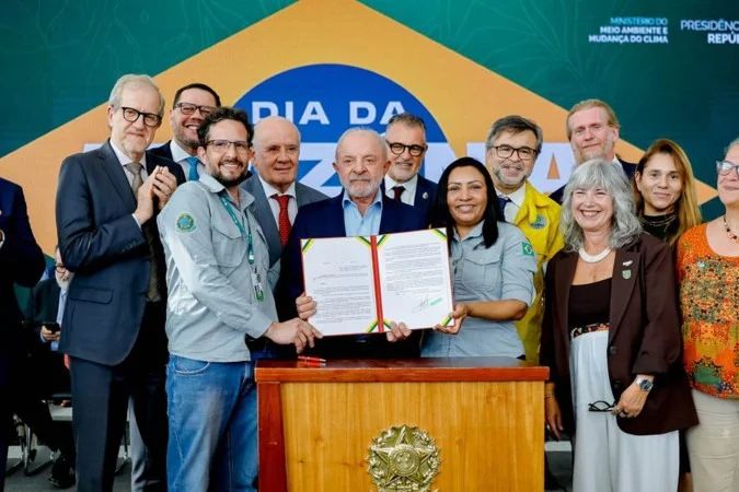 Presidente Lula durante cerimônia no Palácio do Planalto